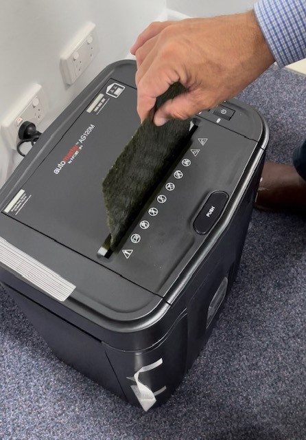 Shredding Seaweed Sheets