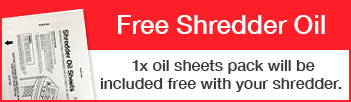 Free paper shredder oil sheets pack will come with your shredder purchase.