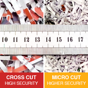 Difference between cross cut and micro cut shredding