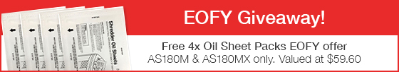 Free paper shredder oil sheets pack will come with your shredder purchase.